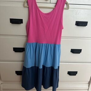 Vineyard Vines Pink and Blue Sleeveless Sundress